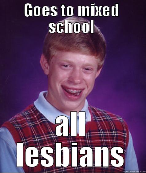 GOES TO MIXED SCHOOL ALL LESBIANS Bad Luck Brian