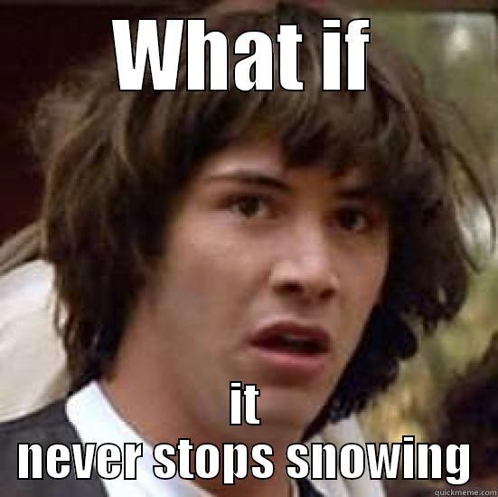 WHAT IF IT NEVER STOPS SNOWING conspiracy keanu