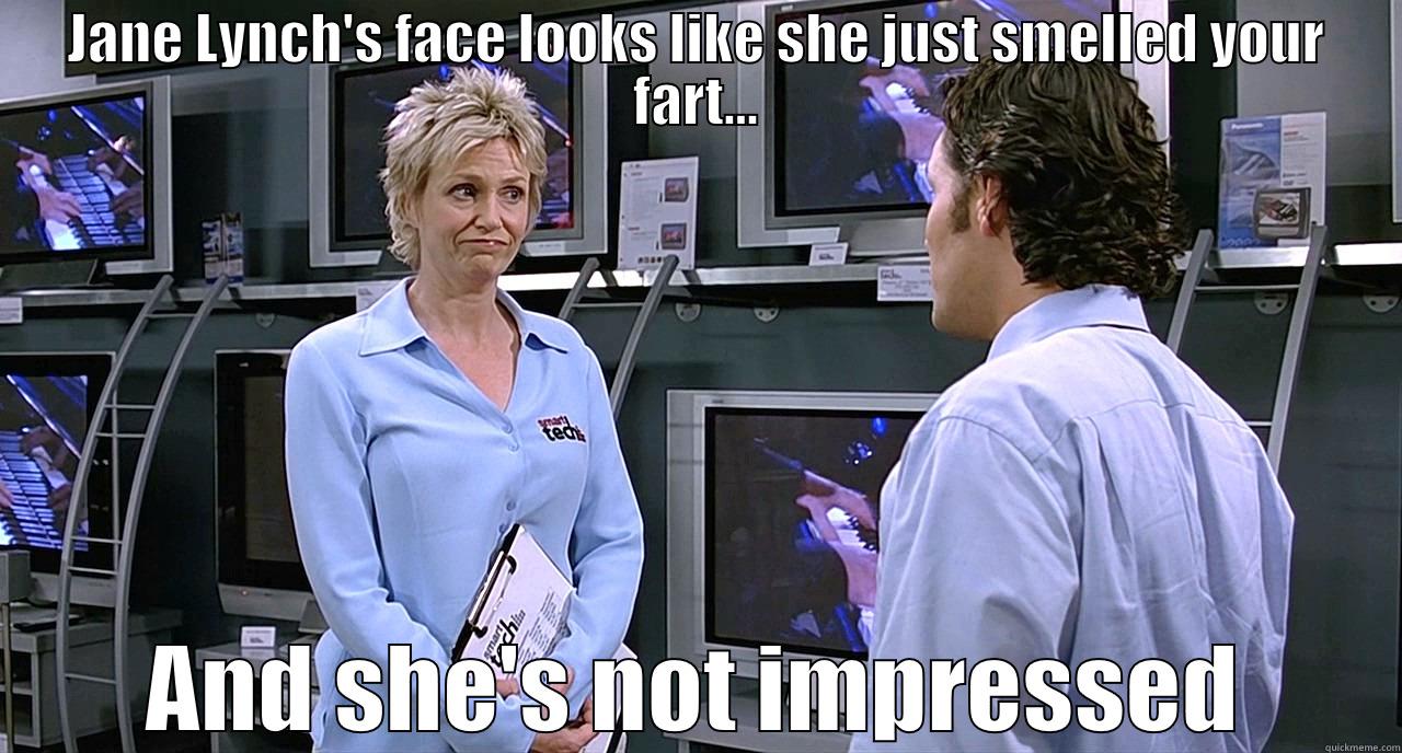 Jane Lynch's Face - JANE LYNCH'S FACE LOOKS LIKE SHE JUST SMELLED YOUR FART... AND SHE'S NOT IMPRESSED Misc