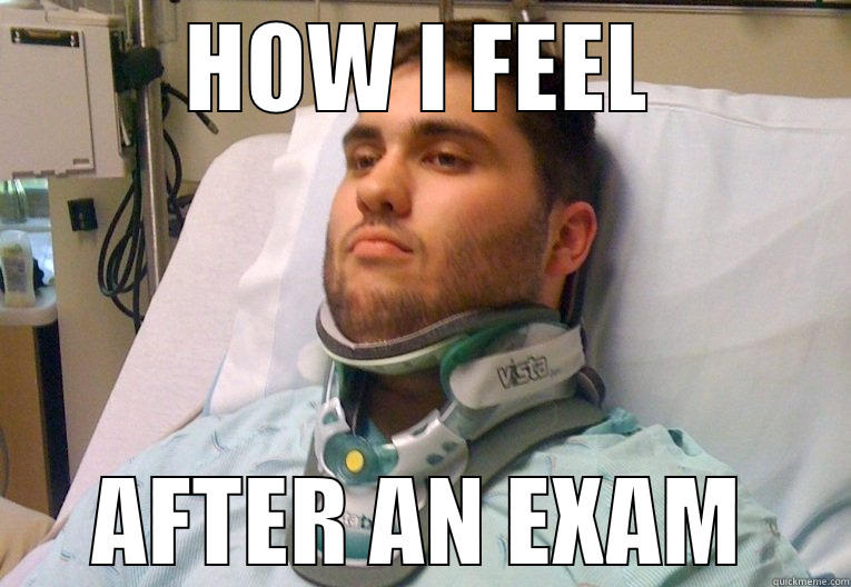 HOW I FEEL AFTER AN EXAM Misc