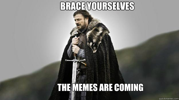 THE MEMES ARE COMING BRACE YOURSELVES  Ned stark winter is coming
