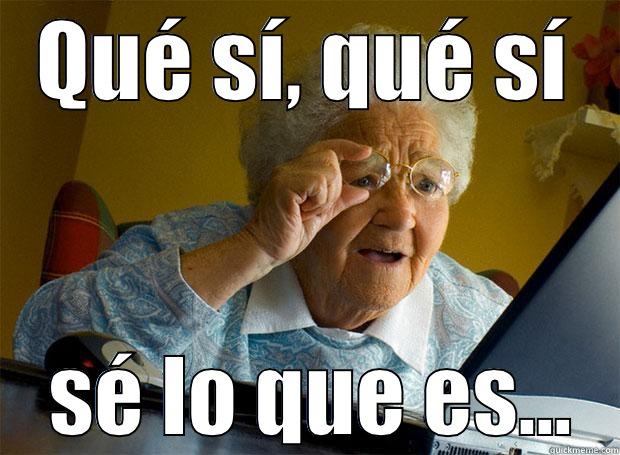 QUÉ SÍ, QUÉ SÍ  SÉ LO QUE ES... Grandma finds the Internet