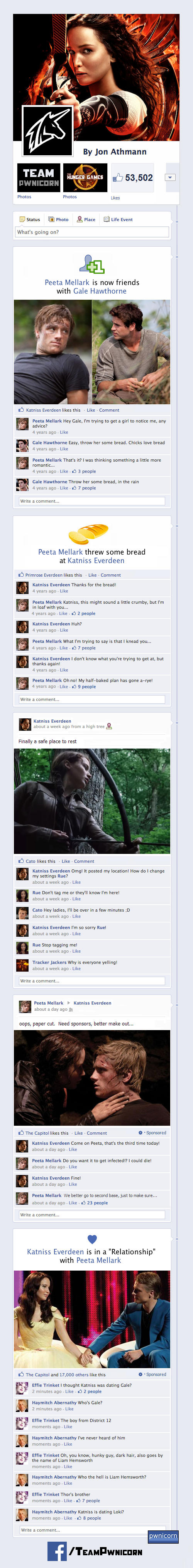 The Hunger Games Told Through Facebook -   Misc
