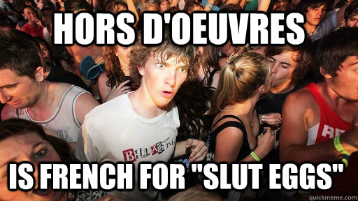 Hors d'oeuvres is french for 