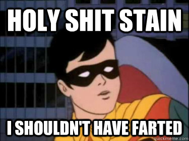 holy shit stain i shouldn't have farted - holy shit stain i shouldn't have farted  Holy Robin