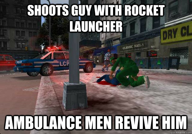 Shoots guy with rocket launcher Ambulance men revive him - Shoots guy with rocket launcher Ambulance men revive him  Nokia