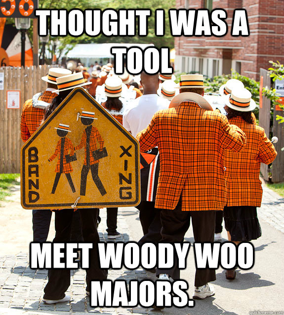 thought i was a tool meet woody woo majors.  Princeton Problems