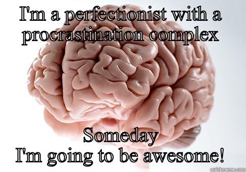 I'M A PERFECTIONIST WITH A PROCRASTINATION COMPLEX SOMEDAY I'M GOING TO BE AWESOME! Scumbag Brain