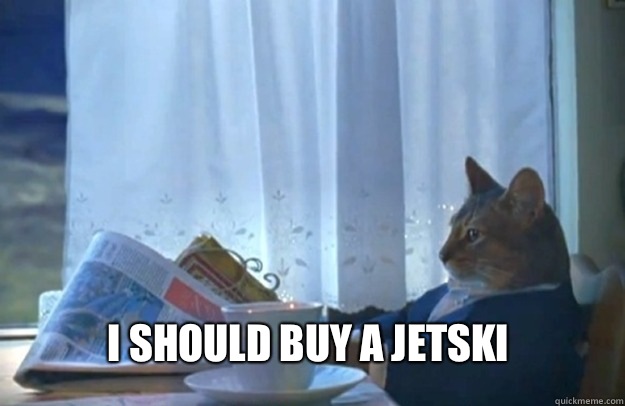 I should buy a jetski  Sophisticated Cat