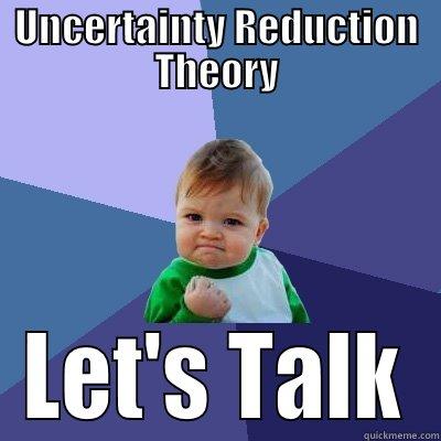 Say What!? - UNCERTAINTY REDUCTION THEORY LET'S TALK Success Kid