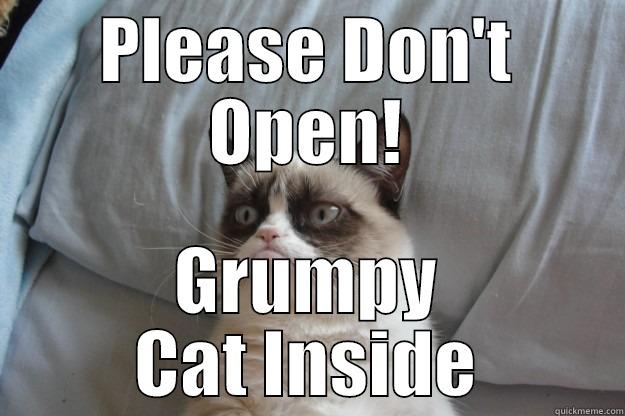 PLEASE DON'T OPEN! GRUMPY CAT INSIDE Grumpy Cat