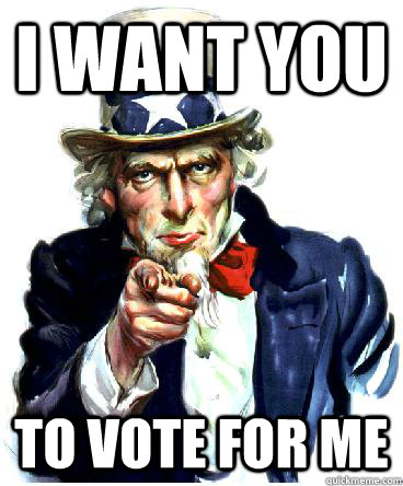 I Want you to vote for me - I Want you to vote for me  Misc