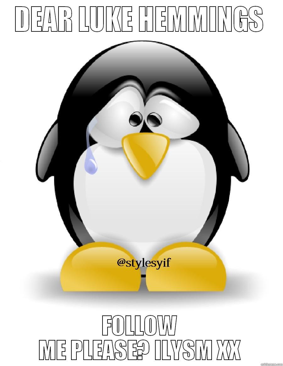 DEAR LUKE HEMMINGS FOLLOW ME PLEASE? ILYSM XX Misc