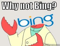  WHY NOT BING?    Misc