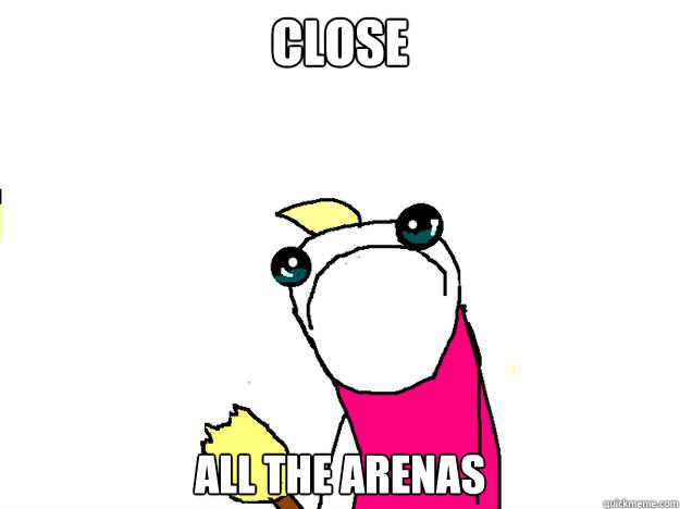 Close all the arenas - Close all the arenas  All the things sad