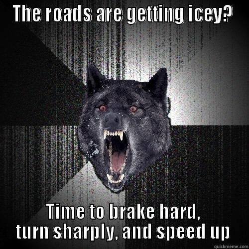 THE ROADS ARE GETTING ICEY? TIME TO BRAKE HARD, TURN SHARPLY, AND SPEED UP Insanity Wolf