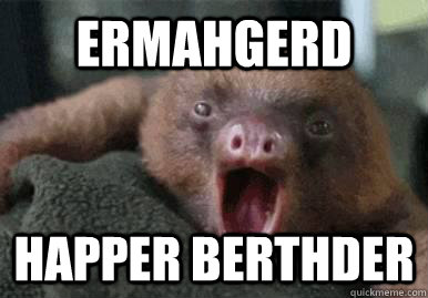 ERMAHGERD HAPPER BERTHDER - ERMAHGERD HAPPER BERTHDER  ermahgerd sloth