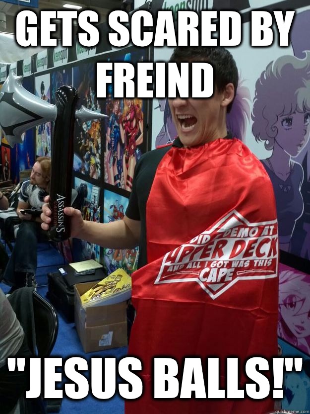 Gets scared by freind 