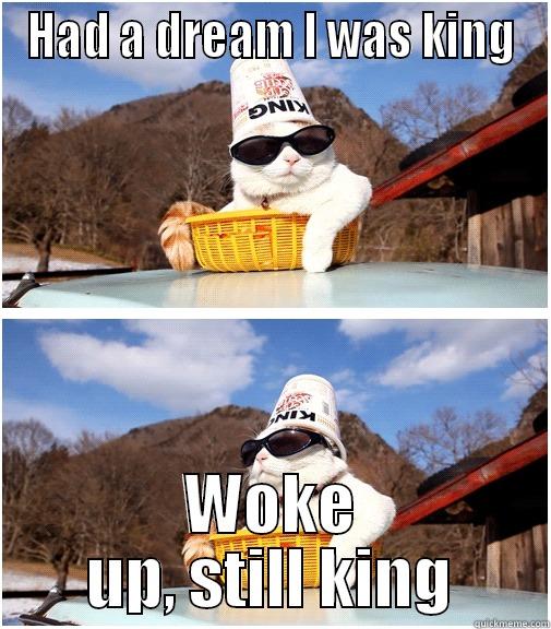 HAD A DREAM I WAS KING WOKE UP, STILL KING Misc