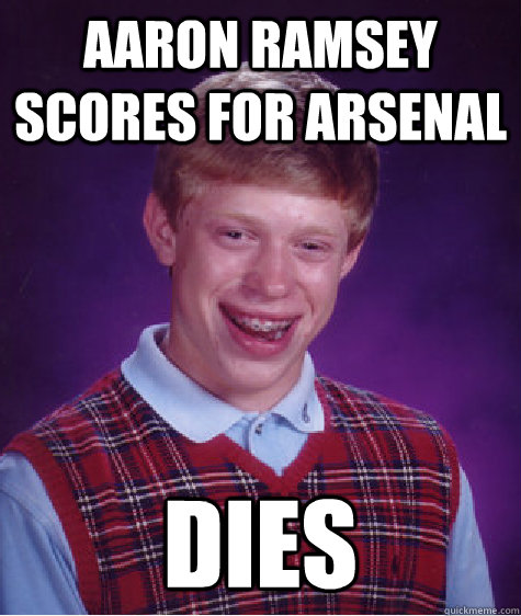 Aaron Ramsey scores for Arsenal DIES  Bad Luck Brian