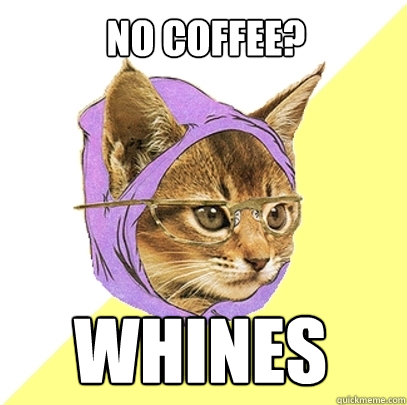 No Coffee? Whines  Hipster Kitty