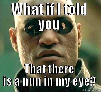 WHAT IF I TOLD YOU THAT THERE IS A NUN IN MY EYE? Matrix Morpheus