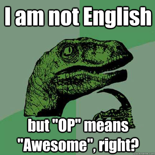 I am not English but 