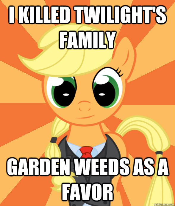 I killed Twilight's family garden weeds as a favor  Successful Applejack