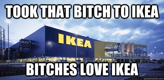 took that bitch to ikea bitches love Ikea - took that bitch to ikea bitches love Ikea  IKEA