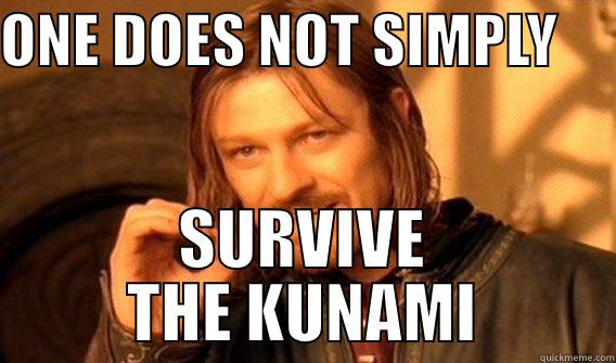 ONE DOES NOT SIMPLY      SURVIVE THE KUNAMI One Does Not Simply