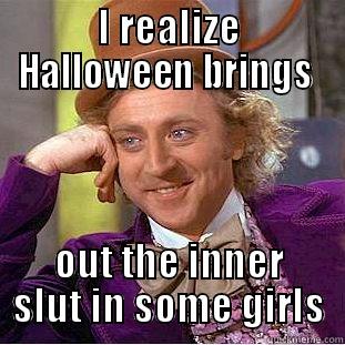 I REALIZE HALLOWEEN BRINGS  OUT THE INNER SLUT IN SOME GIRLS Condescending Wonka