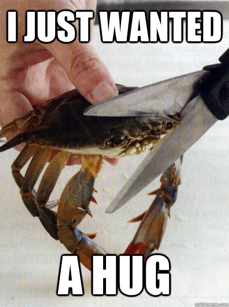 I just wanted A hug  - I just wanted A hug   Optimistic Crab