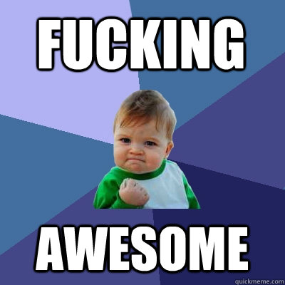 fucking AWESOME  Success Kid
