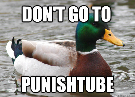 don't go to punishtube  Actual Advice Mallard