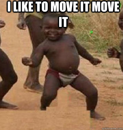 I like to move it move it   dancing african baby