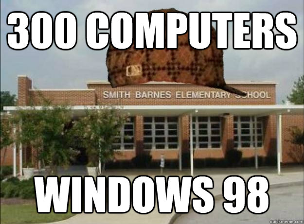 300 computers windows 98 - 300 computers windows 98  Scumbag Elementary School