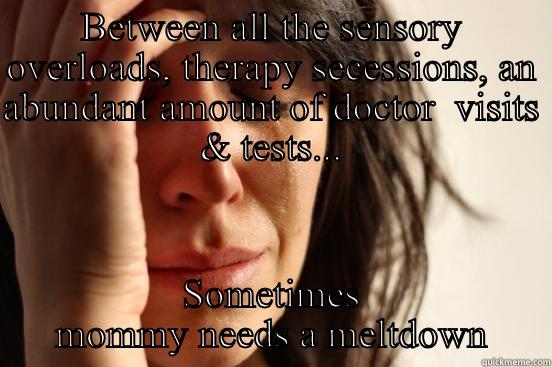 BETWEEN ALL THE SENSORY OVERLOADS, THERAPY SECESSIONS, AN ABUNDANT AMOUNT OF DOCTOR  VISITS & TESTS... SOMETIMES MOMMY NEEDS A MELTDOWN First World Problems