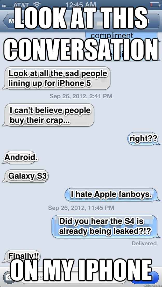 look at this conversation on my iphone - look at this conversation on my iphone  iPhone text