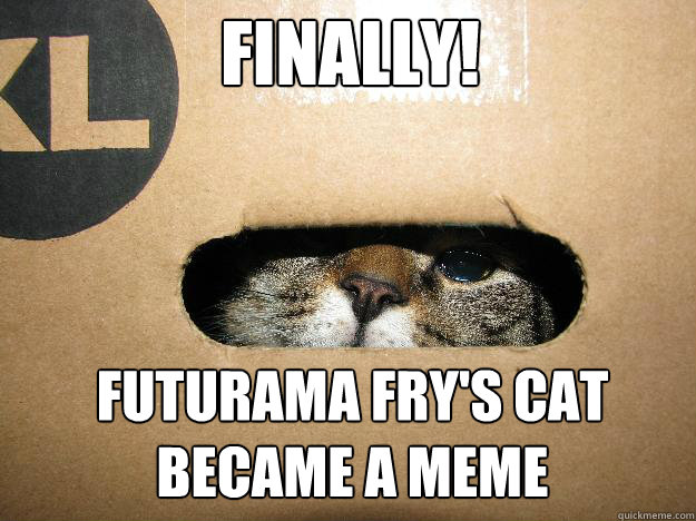 finally! Futurama Fry's cat became a meme  