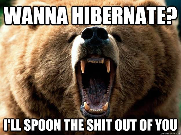 wanna hibernate? i'll spoon the shit out of you  