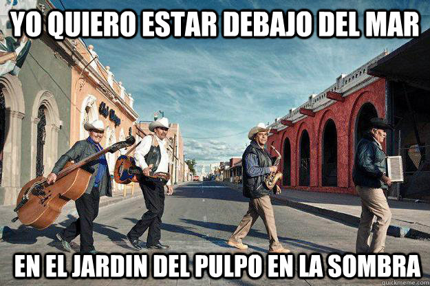 yo quiero estar debajo del mar  en el jardin del pulpo en la sombra - yo quiero estar debajo del mar  en el jardin del pulpo en la sombra  Mexican Beatles