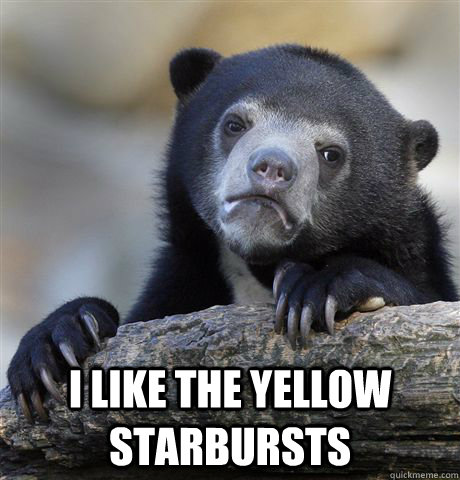  i like the yellow starbursts  Confession Bear