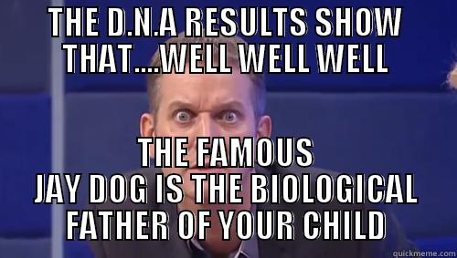 THE D.N.A RESULTS SHOW THAT....WELL WELL WELL THE FAMOUS JAY DOG IS THE BIOLOGICAL FATHER OF YOUR CHILD Misc