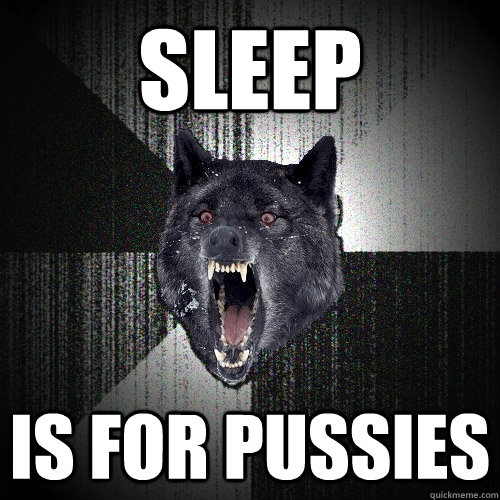 SLEEP IS FOR PUSSIES  Insanity Wolf