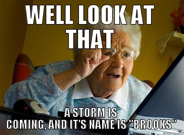 WELL LOOK AT THAT A STORM IS COMING, AND IT'S NAME IS 