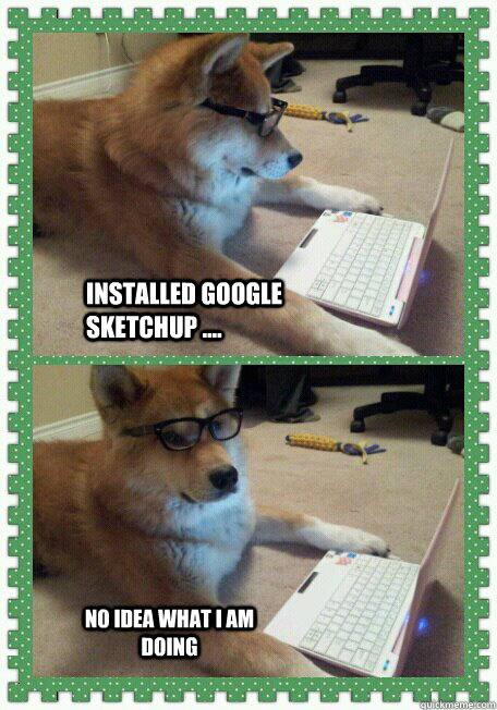 Installed Google Sketchup .... no idea what I am doing - Installed Google Sketchup .... no idea what I am doing  Reddit Dog