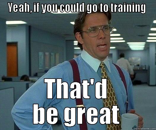 YEAH, IF YOU COULD GO TO TRAINING THAT'D BE GREAT Office Space Lumbergh