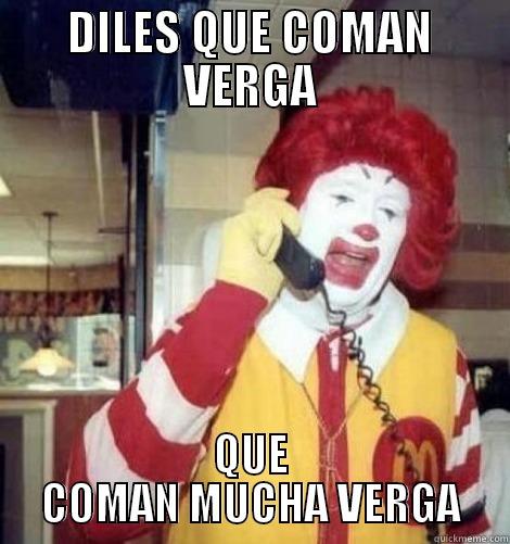 DILES QUE COMAN VERGA QUE COMAN MUCHA VERGA Misc