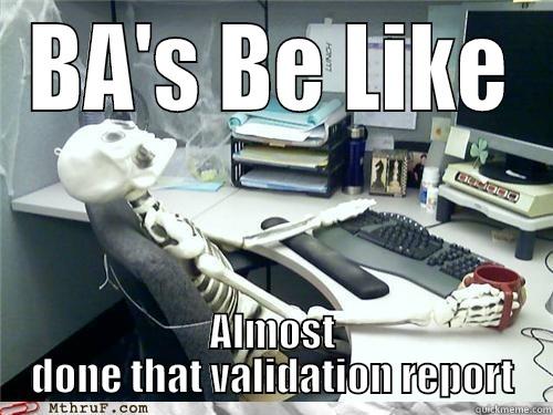 BA'S BE LIKE ALMOST DONE THAT VALIDATION REPORT Misc