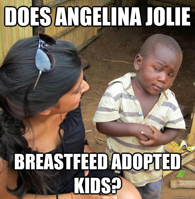 does Angelina Jolie breastfeed adopted kids?  Skeptical 3rd World Child